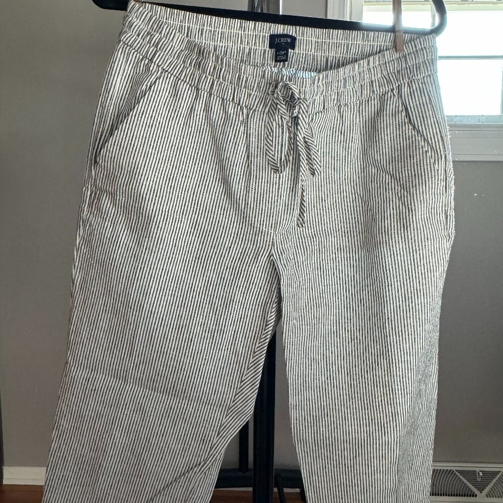 J Crew - Pinsriped Cropped pants  -Size 10